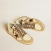 Women's Ball Star in nappa and suede with pony skin star and metallic heel tab