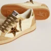 Women's Ball Star in nappa and suede with pony skin star and metallic heel tab