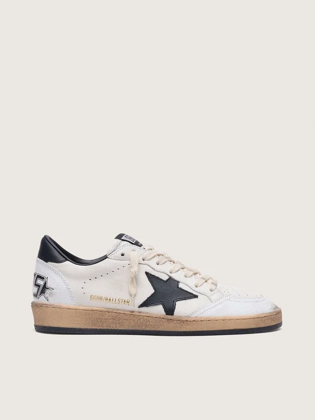 Women's Ball Star in nappa with black star and black heel tab