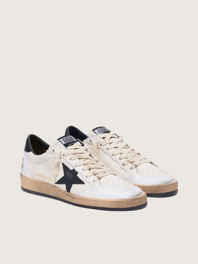 Women's Ball Star in nappa with black star and black heel tab