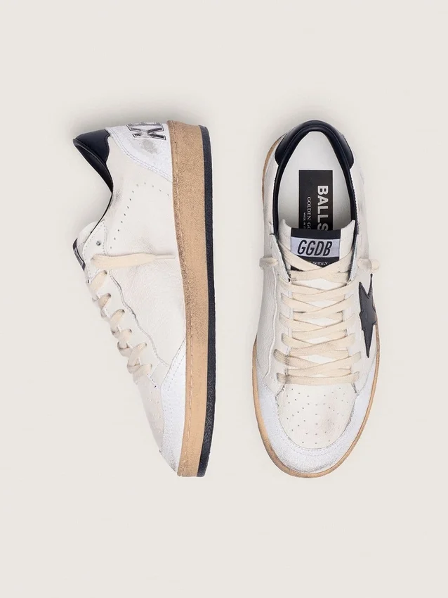 Women's Ball Star in nappa with black star and black heel tab