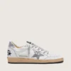 Women's Ball Star in nappa with silver glitter star and heel tab