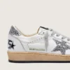 Women's Ball Star in nappa with silver glitter star and heel tab
