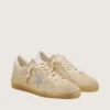 Women’s Ball Star in pearl suede with silver glitter star