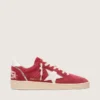 Women's Ball Star in red suede with white leather star and heel tab