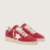Women's Ball Star in red suede with white leather star and heel tab