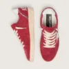 Women's Ball Star in red suede with white leather star and heel tab