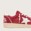 Women's Ball Star in red suede with white leather star and heel tab