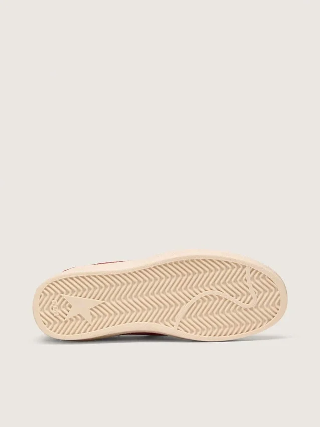 Women's Ball Star in red suede with white leather star and heel tab
