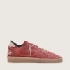 Women's Ball Star in rust-red suede with tone-on-tone star