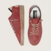 Women's Ball Star in rust-red suede with tone-on-tone star