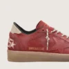 Women's Ball Star in rust-red suede with tone-on-tone star