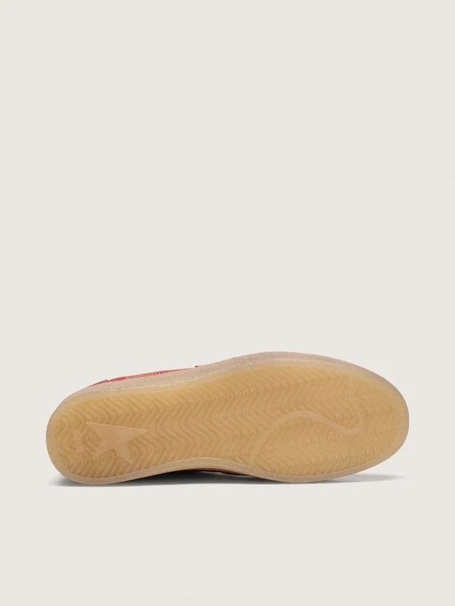 Women's Ball Star in rust-red suede with tone-on-tone star