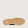 Women’s Ball Star in sage-green suede with white leather star and tone-on-tone Swarovski floral embroidery