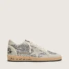 Women’s Ball Star in silver glitter with ice-gray suede inserts