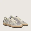 Women’s Ball Star in silver glitter with ice-gray suede inserts