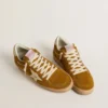 Women's Ball Star in suede with beige leather star and pony skin heel tab