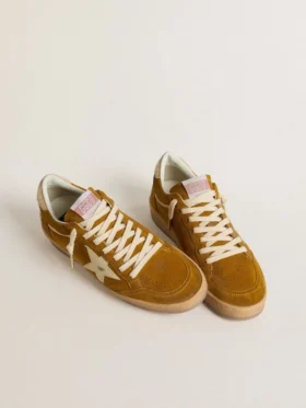 Women’s Ball Star in suede with beige leather star and pony skin heel tab