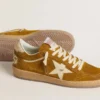 Women's Ball Star in suede with beige leather star and pony skin heel tab