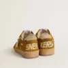 Women's Ball Star in suede with beige leather star and pony skin heel tab