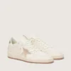 Women’s Ball Star in white leather with crystal star and metallic heel tab