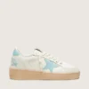Women’s Ball Star in white leather with light blue star