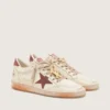 Men's Ball Star in white leather with rust leather star and heel tab
