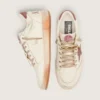 Men's Ball Star in white leather with rust leather star and heel tab
