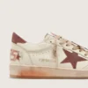 Men's Ball Star in white leather with rust leather star and heel tab