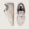 Women’s Ball Star LAB in white nylon and pony skin with silver star and lilac inserts