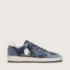 Women’s Ball Star LTD in dark blue leather with light blue Swarovski crystal star and suede inserts