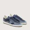 Women’s Ball Star LTD in dark blue leather with light blue Swarovski crystal star and suede inserts