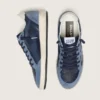 Women’s Ball Star LTD in dark blue leather with light blue Swarovski crystal star and suede inserts