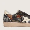 Women’s Ball Star LTD in ebony nappa with multicolor embroidery and white star