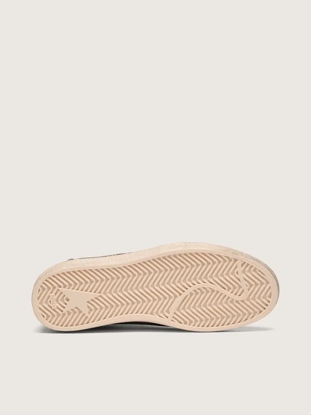 Women’s Ball Star LTD in ebony nappa with multicolor embroidery and white star