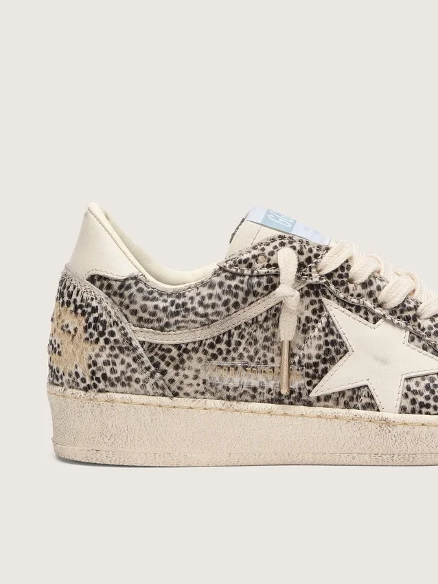 Women’s Ball Star LTD in leopard pony skin with cream leather star