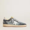 Women's Ball Star LTD in light blue suede with milk-white leather star and heel tab