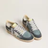 Women's Ball Star LTD in light blue suede with milk-white leather star and heel tab