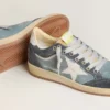 Women's Ball Star LTD in light blue suede with milk-white leather star and heel tab