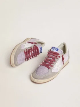 Women’s Ball Star LTD in lilac nylon with white leather star and suede inserts