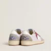 Women's Ball Star LTD in lilac nylon with white leather star and suede inserts