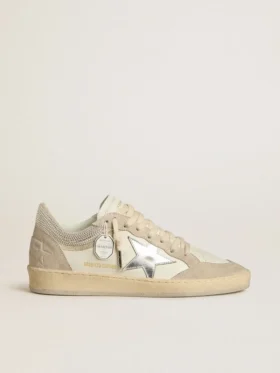 Women's Ball Star LTD in nappa leather and suede with silver leather star and Swarovski crystals