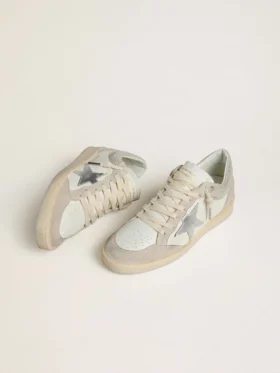 Women’s Ball Star LTD in nappa leather and suede with silver leather star and Swarovski crystals