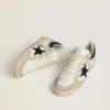 Women's Ball Star LTD in nappa with black crystal star and beige suede inserts