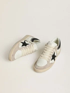 Women’s Ball Star LTD in nappa with black crystal star and beige suede inserts