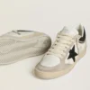 Women's Ball Star LTD in nappa with black crystal star and beige suede inserts