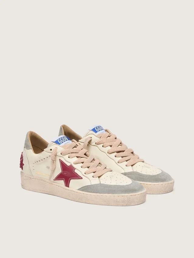 Women's Ball Star LTD in nappa with leather star and silver suede heel tab