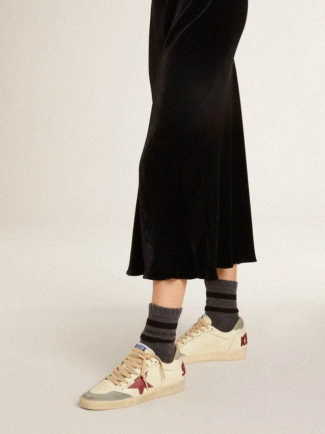 Women's Ball Star LTD in nappa with leather star and silver suede heel tab