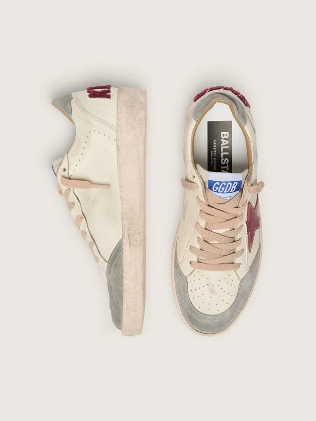 Women's Ball Star LTD in nappa with leather star and silver suede heel tab