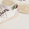 Women's Ball Star LTD in nappa with platinum foiled leather star and burgundy nubuck leather heel tab